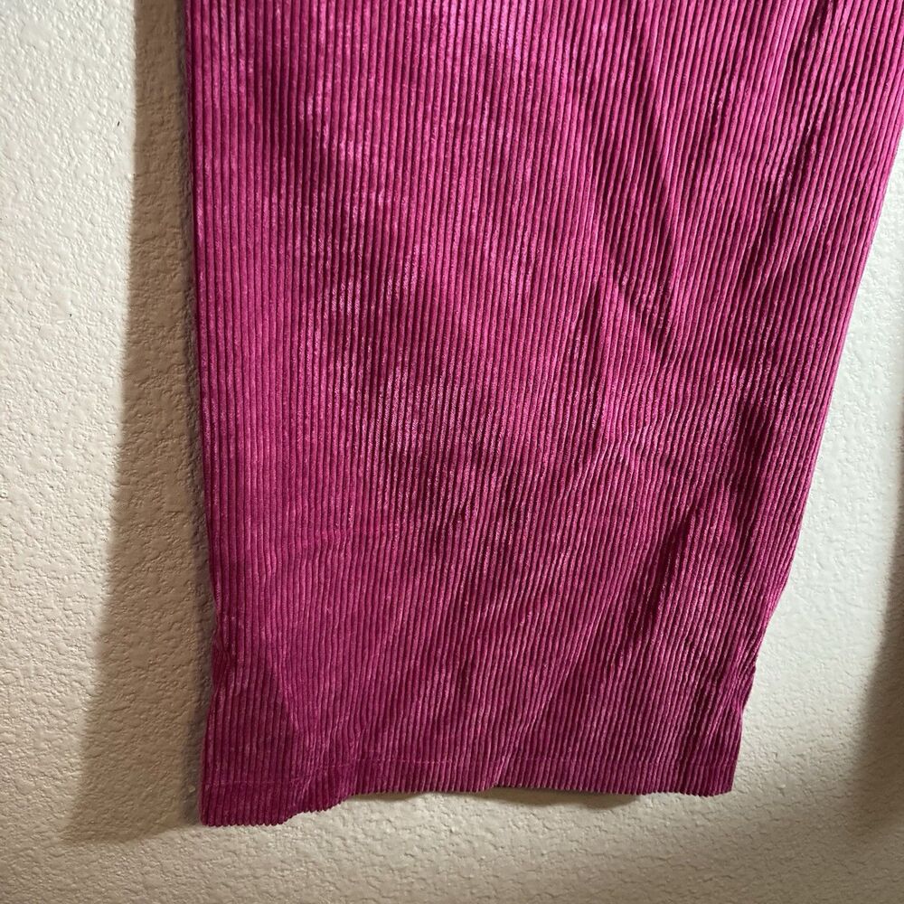 Womens Wide Leg Corduroy Trousers 27x30 Chino Pants Pink Fuchsia Vibrant Artsy - Picture 5 of 11